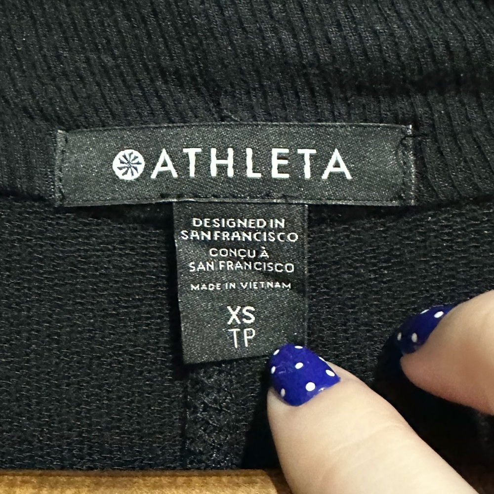 ATHLETA Black Pranayama Long Wrap Open Front Cardigan Athleisure Size XS - Picture 6 of 7